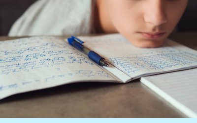 boy reading letters