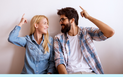 couple smiling man woman happy